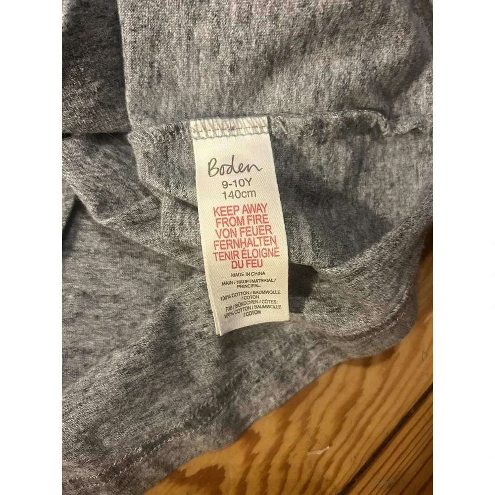 Mini Boden Shirt Boys Girls 9-10 Youth Red Blue Yellow Striped Gray Long Sleeve